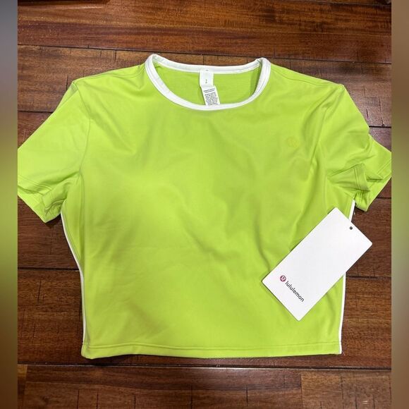 lululemon athletica Tops - New Tight-Fit Cropped
Shelf-Bra Tee